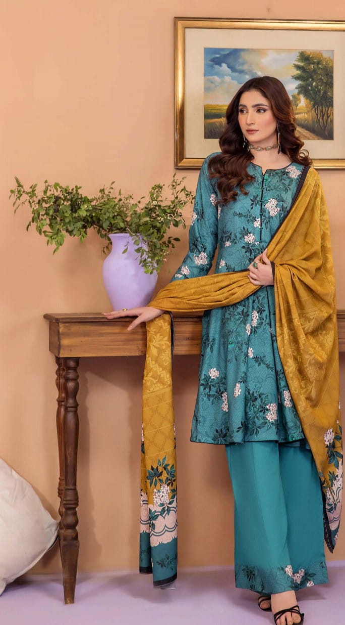 3-piece printed Karandi