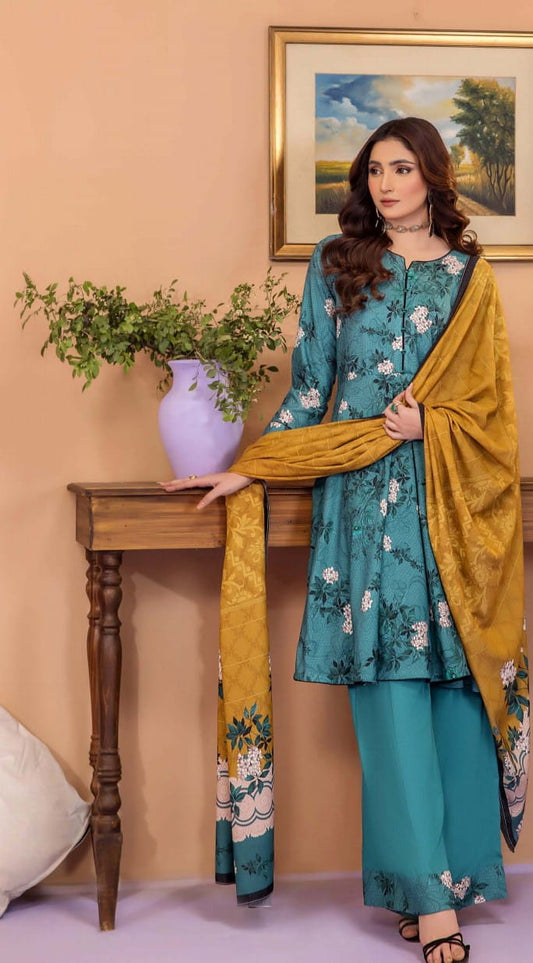 3-piece printed Karandi
