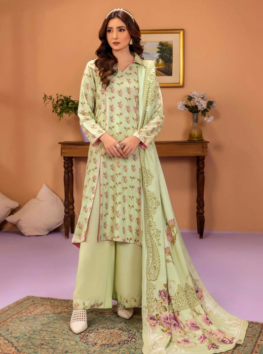 3-piece printed Karandi