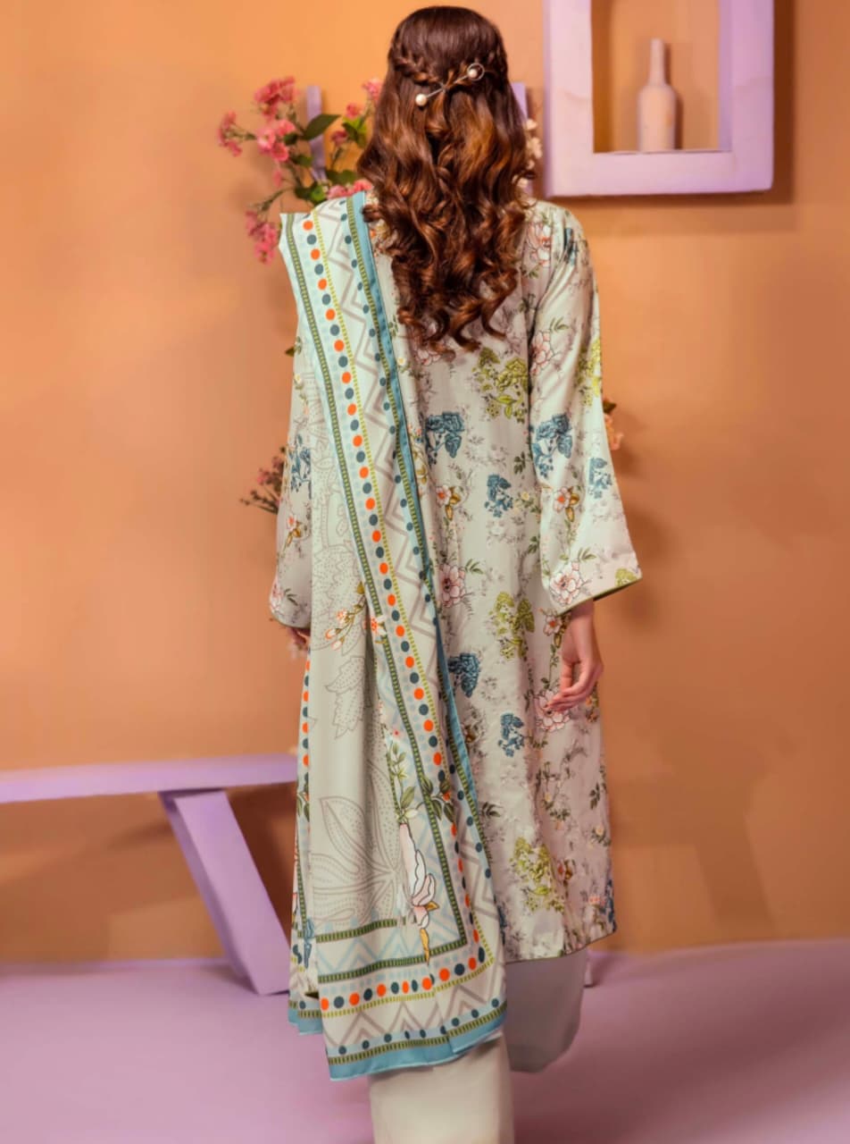 3-piece printed Karandi