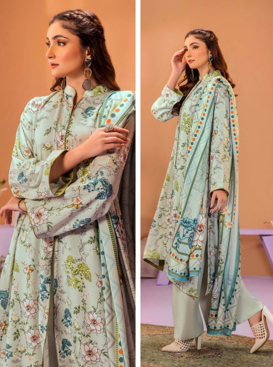 3-piece printed Karandi