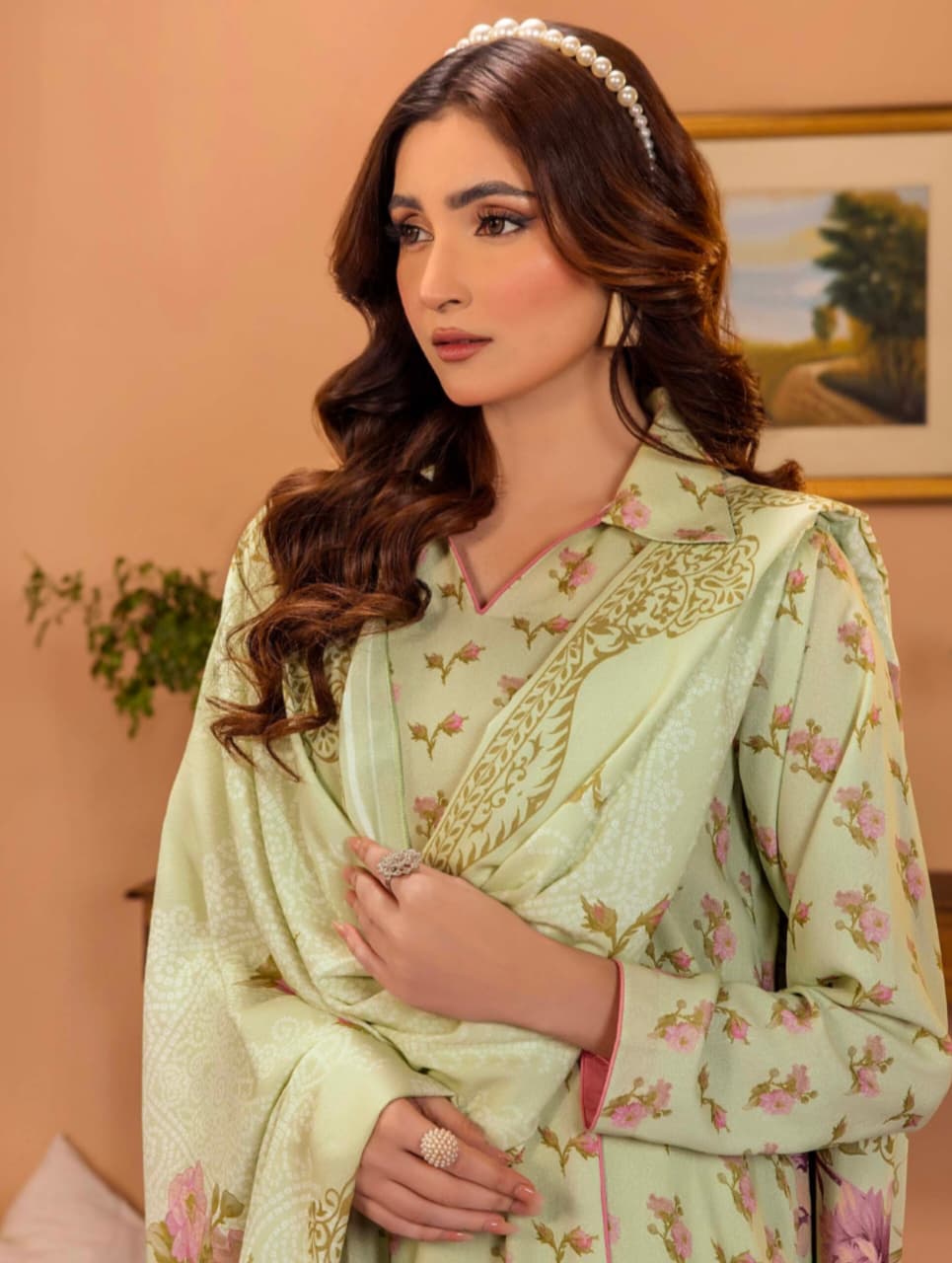 3-piece printed Karandi