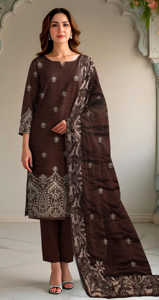 3-piece Dhanak suit