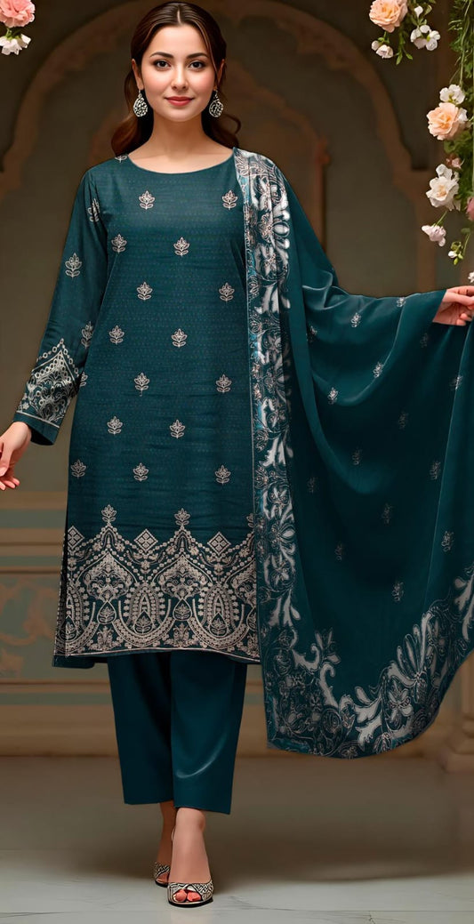 3-piece Dhanak suit