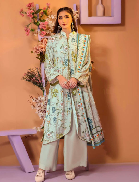 3-piece printed Karandi