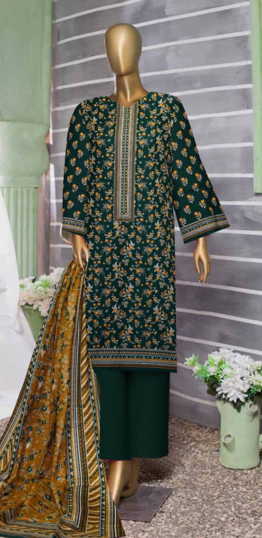 3-piece Khaddar Printed suit