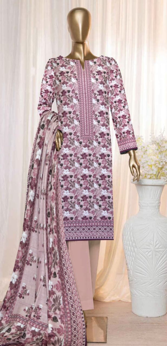 3-piece Khaddar Printed suit
