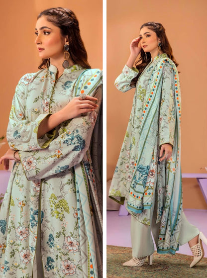 3-piece printed Karandi