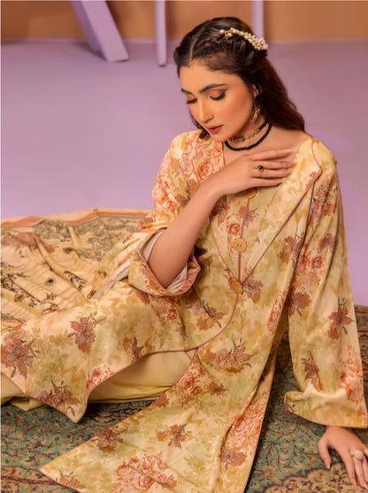 3-piece printed Karandi